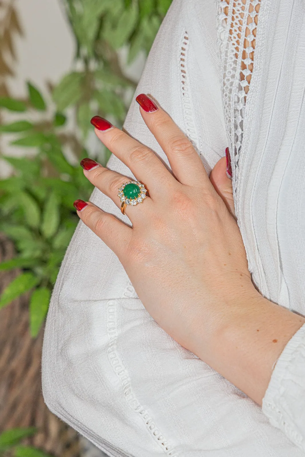 Bague Marguerite Or jaune Emeraude sold by 58 Facettes product image thumbnail 2