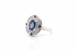Bague saphirs et diamants en or blanc 18k sold by 58 Facettes
