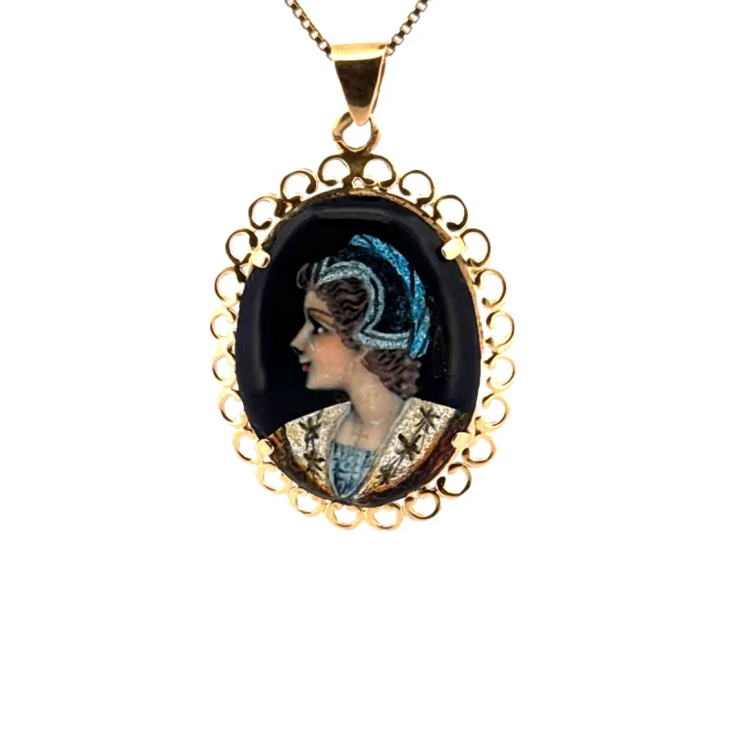 Pendentif Email Or Jaune 18k sold by 58 Facettes