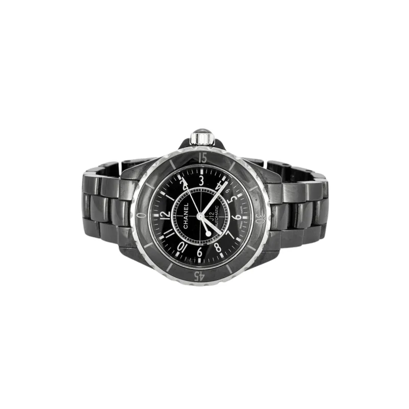 CHANEL J12 - Montre unisexe en céramique noire et acier made by 58 Facettes