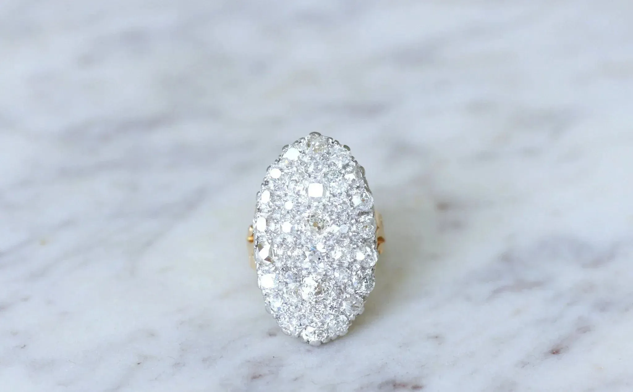Bague marquise or jaune, diamants sold by 58 Facettes product image thumbnail 3