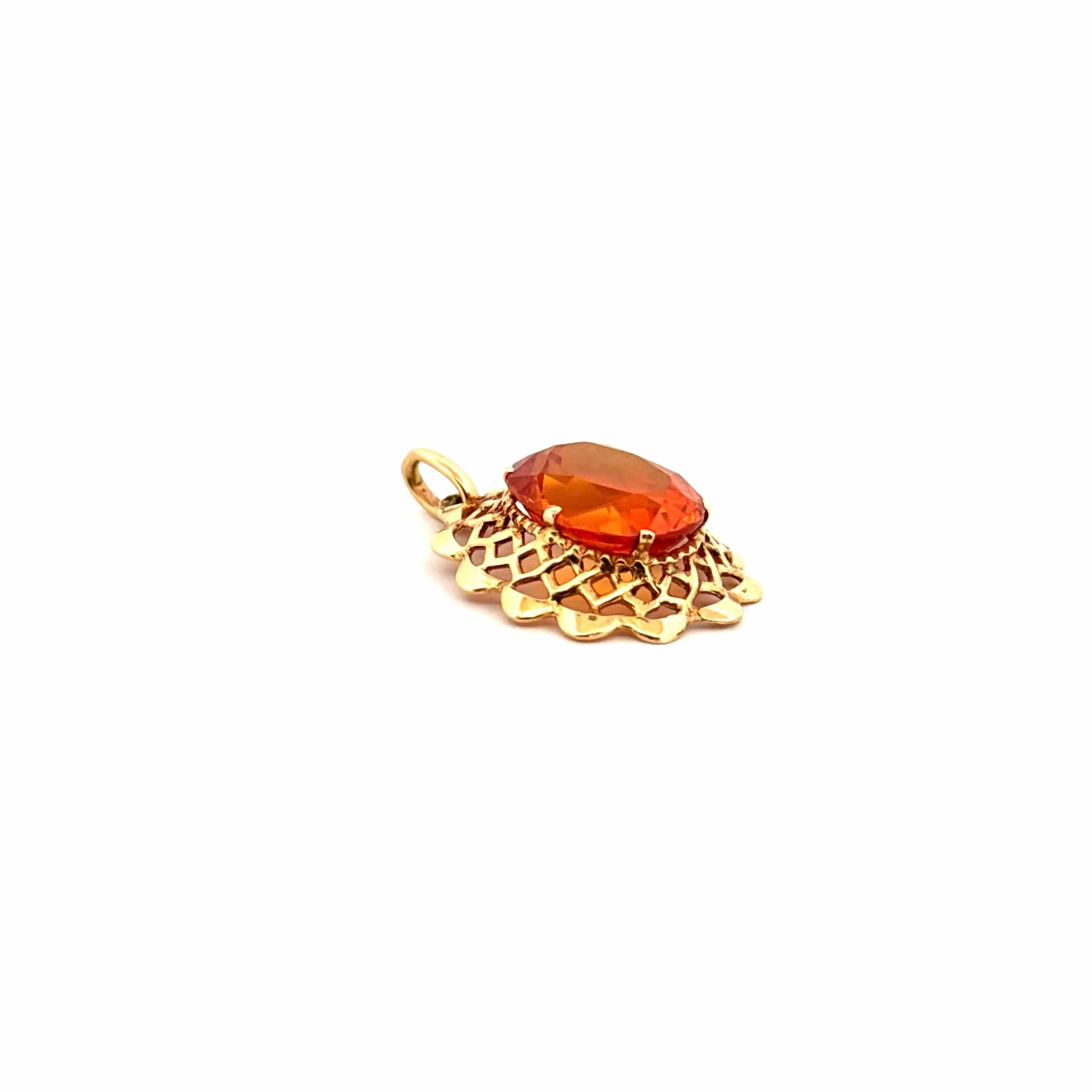 Pendentif Or Jaune Saphir Orange sold by 58 Facettes product image thumbnail 5