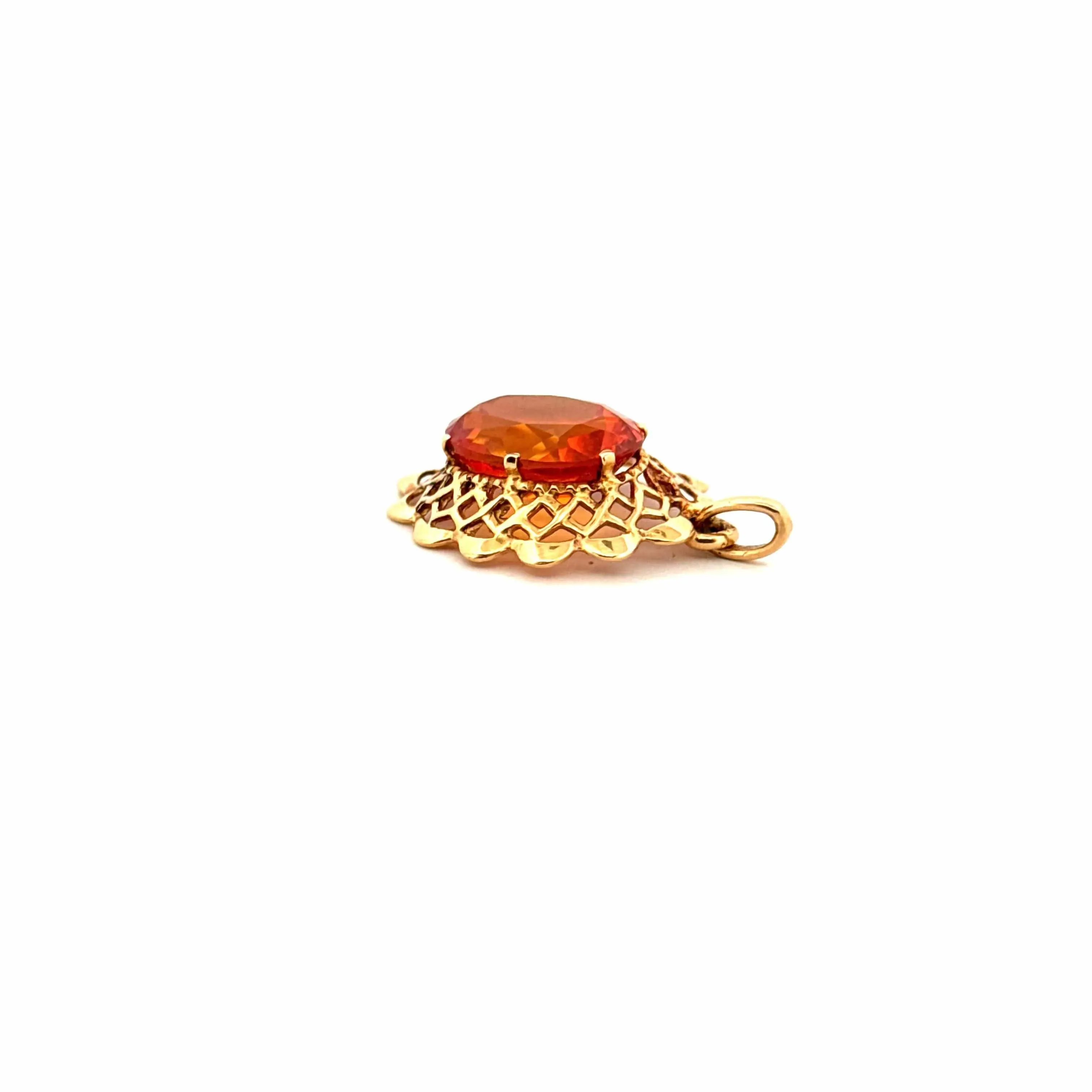Pendentif Or Jaune Saphir Orange sold by 58 Facettes product image thumbnail 3