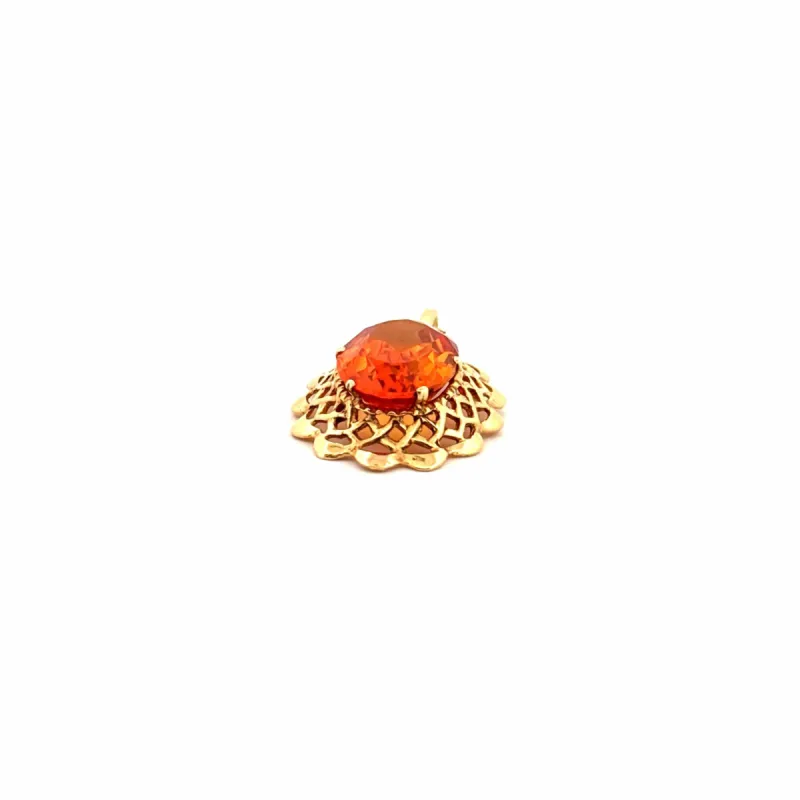 Pendentif Or Jaune Saphir Orange sold by 58 Facettes