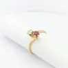 Bague Toi et Moi or jaune diamant et rubis sold by 58 Facettes