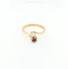 Bague Toi et Moi or jaune diamant et rubis sold by 58 Facettes