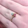 Bague Toi et Moi or jaune diamant et rubis sold by 58 Facettes
