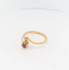 Bague Toi et Moi or jaune diamant et rubis sold by 58 Facettes
