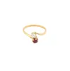 Bague Toi et Moi or jaune diamant et rubis sold by 58 Facettes
