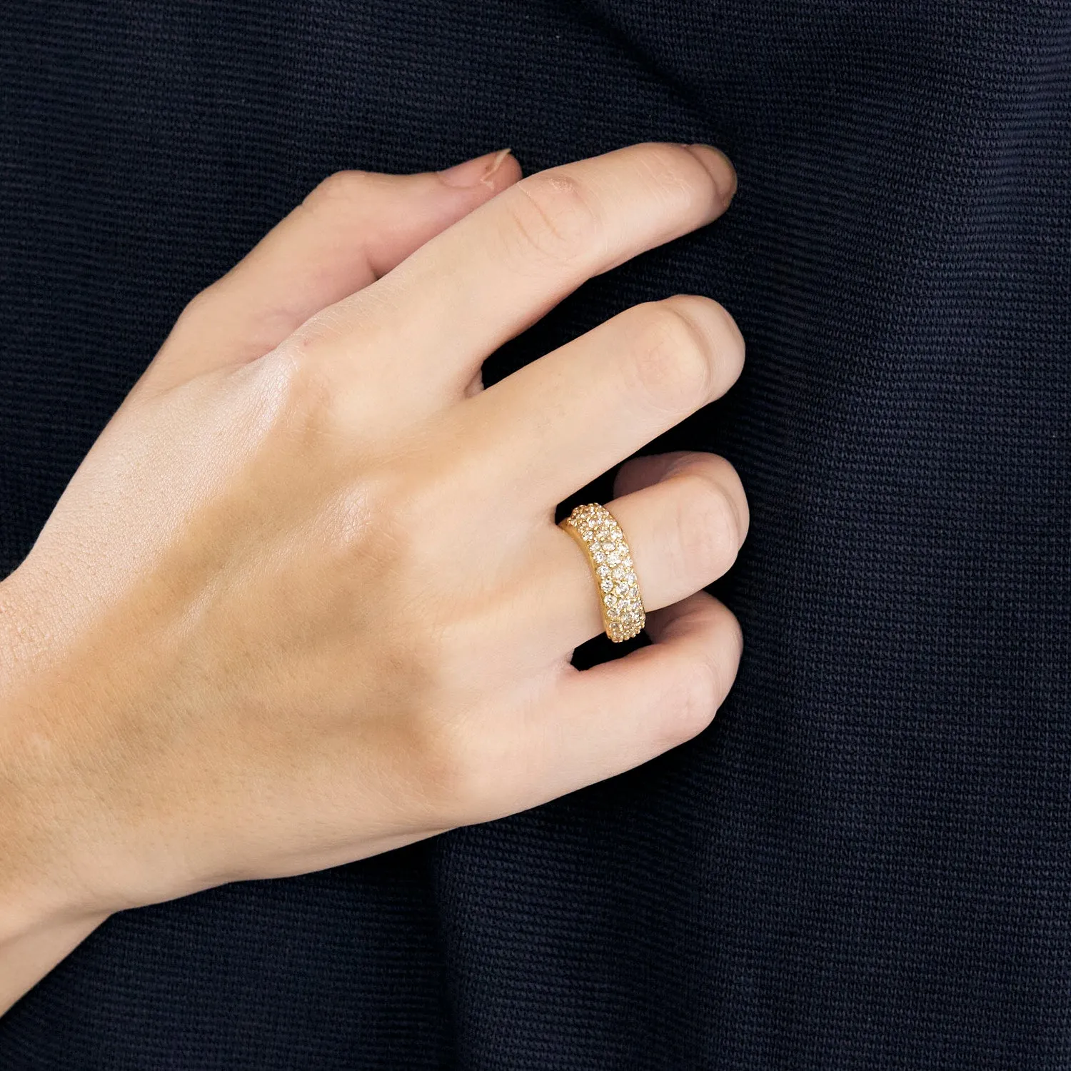 Bague mouvementée en or jaune et diamants sold by 58 Facettes product image thumbnail 2