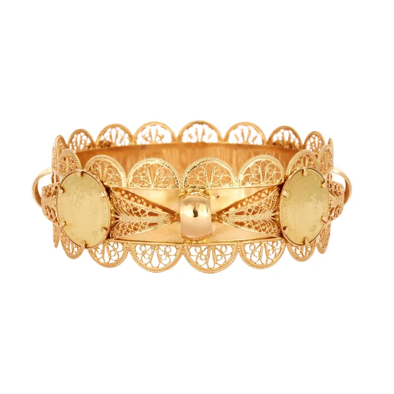 Bracelet porte pièce or jaune sold by 58 Facettes