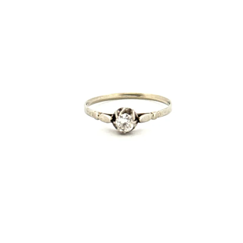 Solitaire Or Blanc Diamant sold by 58 Facettes