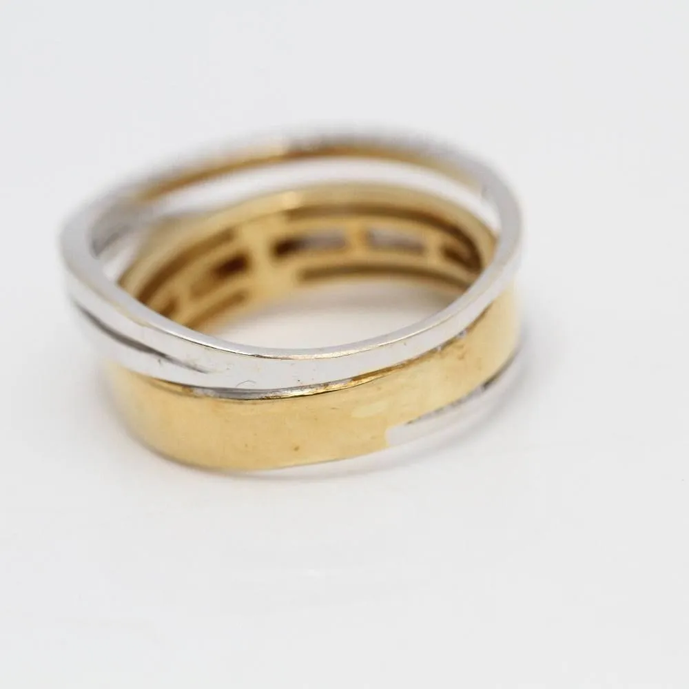 Bague croix en or bicolore et diamants sold by 58 Facettes product image thumbnail 4