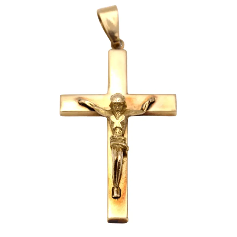 Croix en or jaune avec pendentif Christ sold by 58 Facettes