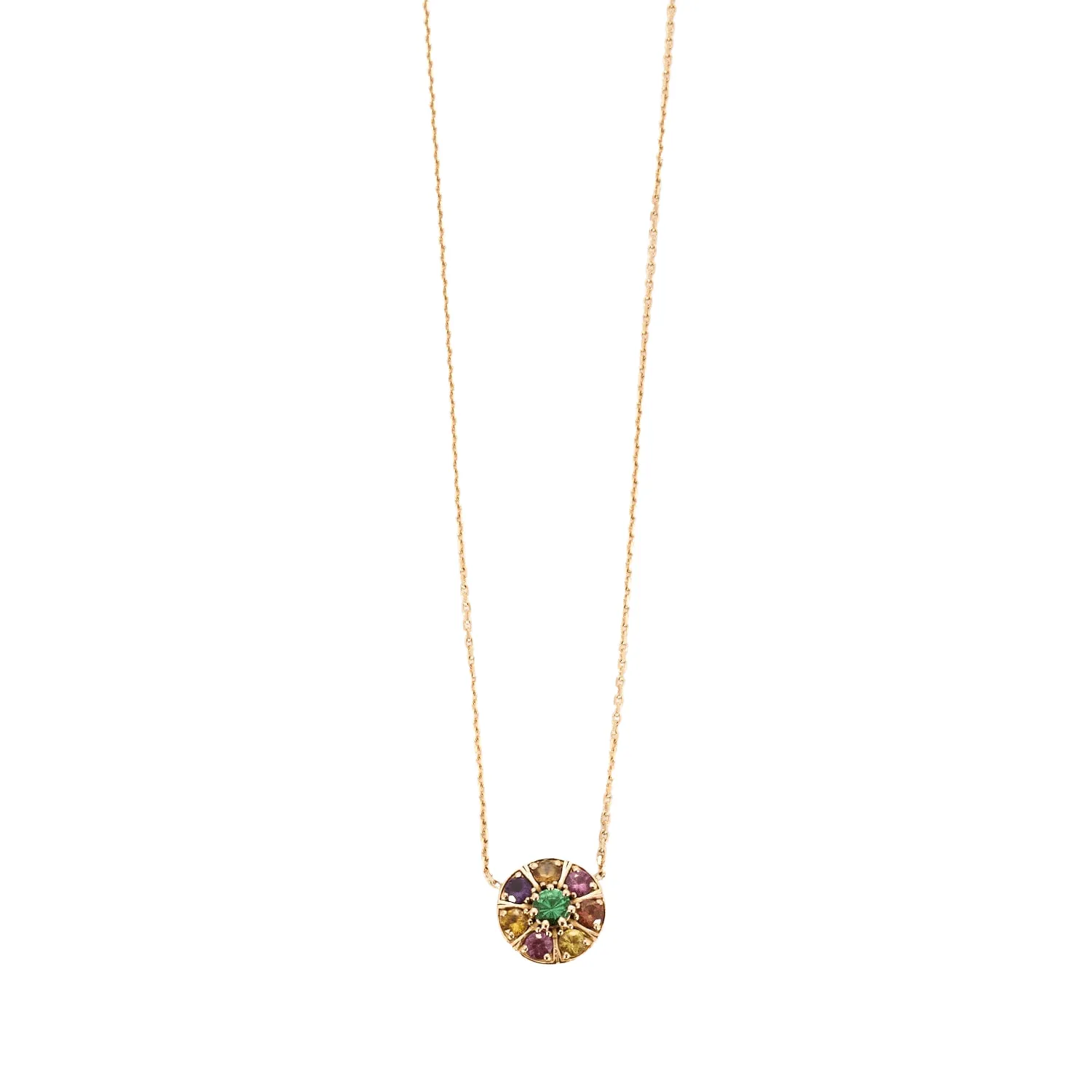 Braslet Tennis En Or Rose 18 Carats Sertis De Saphirs Multicolores - Neuf Avec étiquettes - Marque Générique