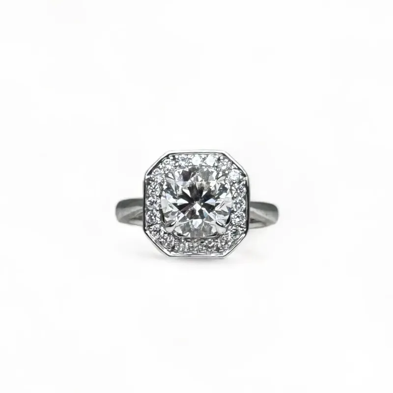 Bague solitaire or blanc diamant 1,71 carat sold by 58 Facettes