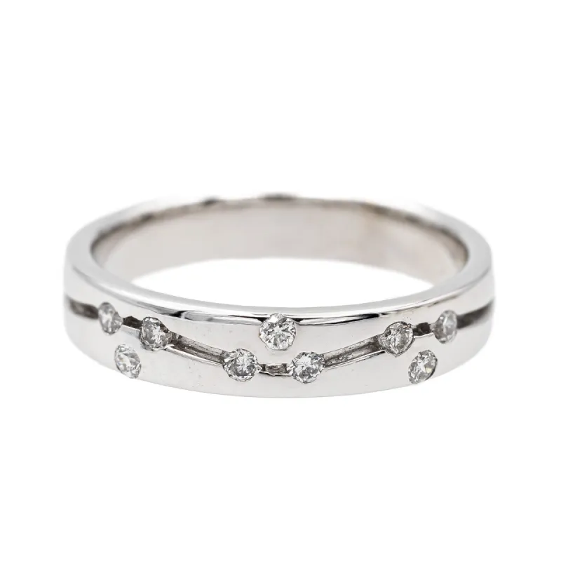 Bague Alliance Or blanc Diamant sold by 58 Facettes