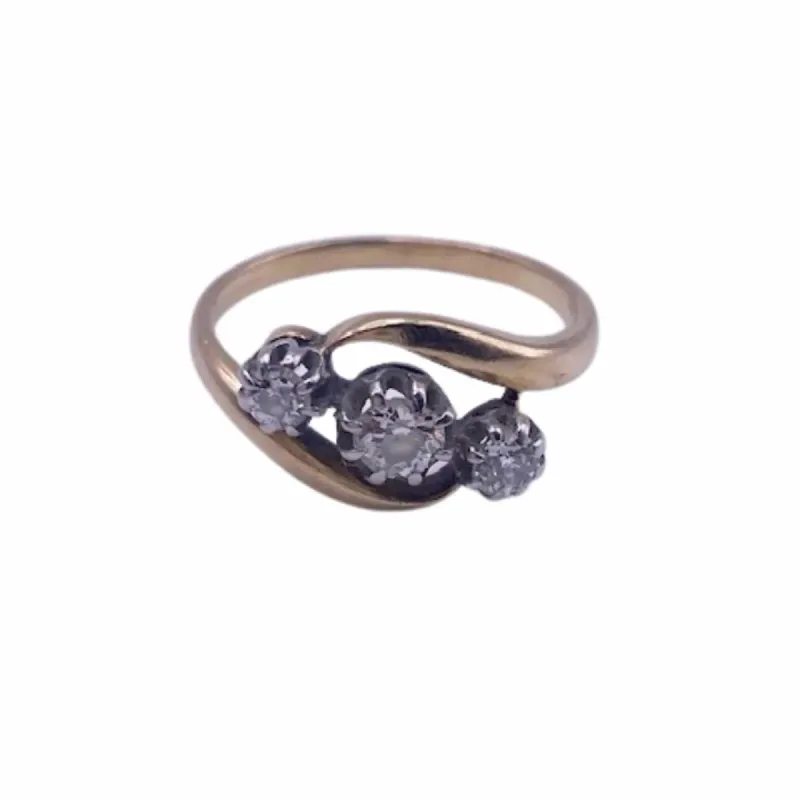 Bague Trilogie Or Jaune diamants sold by 58 Facettes