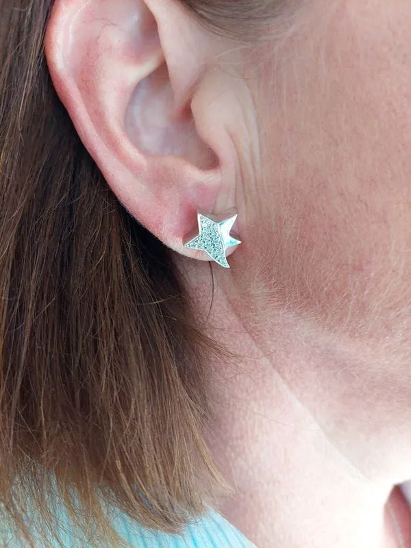 BOUCLES D'OREILLES ÉTOILES DIAMANTÉES sold by 58 Facettes product image thumbnail 2