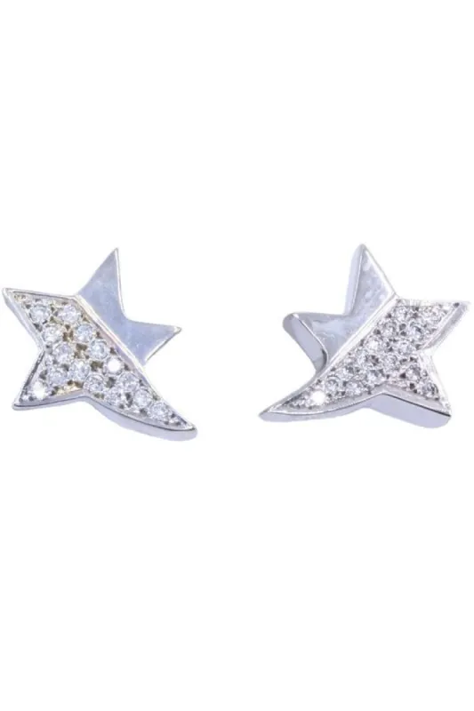 BOUCLES D'OREILLES ÉTOILES DIAMANTÉES sold by 58 Facettes