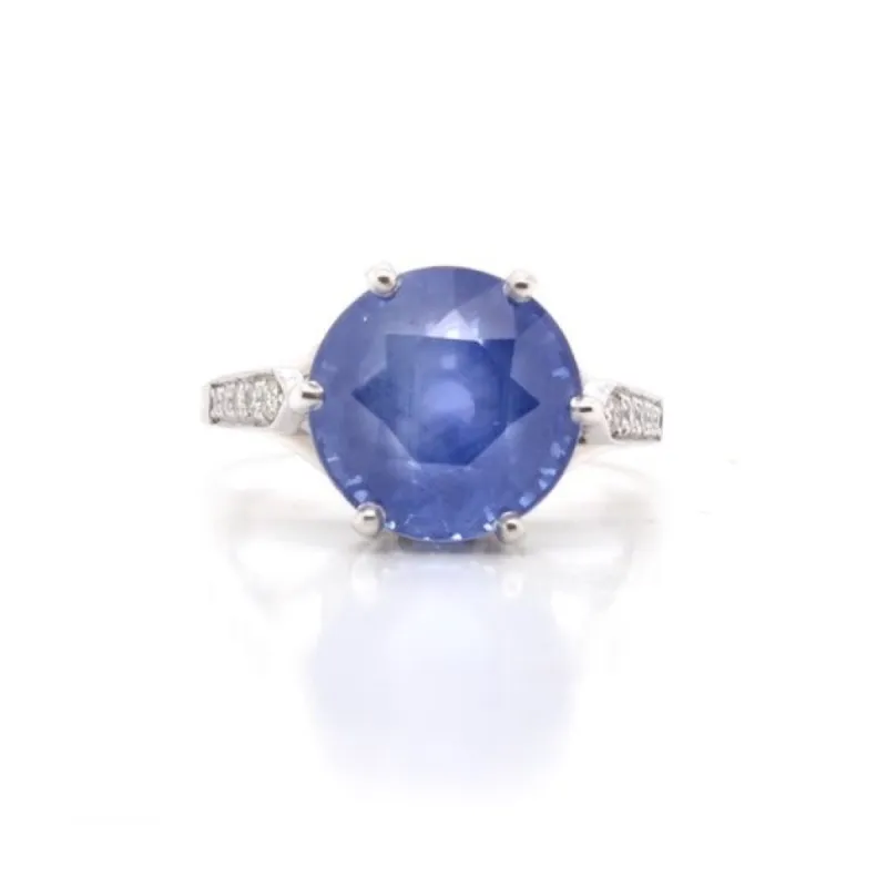 Bague Platine Saphir Diamants sold by 58 Facettes