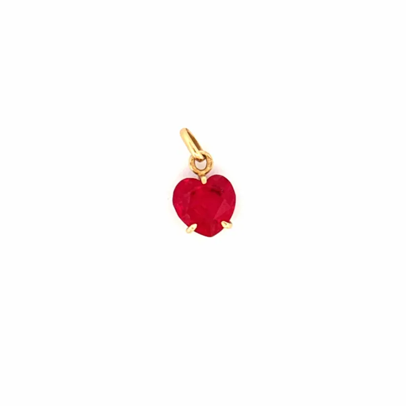Pendentif Coeur Or Jaune 18k & Saphir sold by 58 Facettes