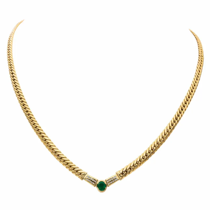 Collier Maille anglaise Or jaune Emeraude sold by 58 Facettes