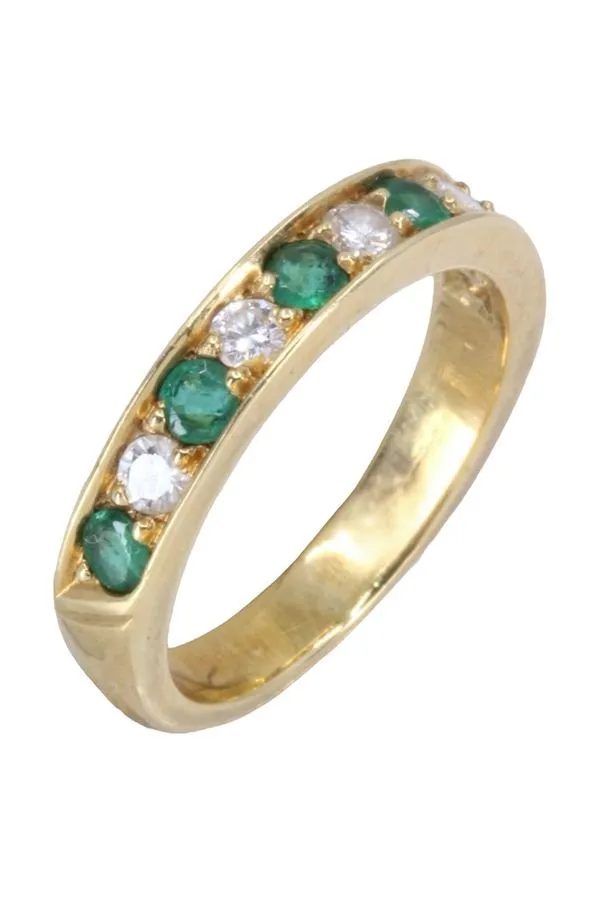 Demi alliance émeraudes et diamants sold by 58 Facettes product image thumbnail 4