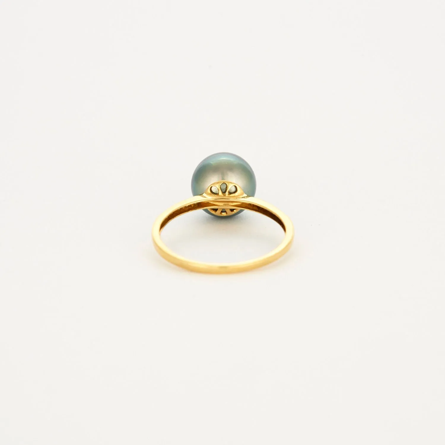 Bague or jaune perle de Tahiti avec diamants sold by 58 Facettes product image thumbnail 5