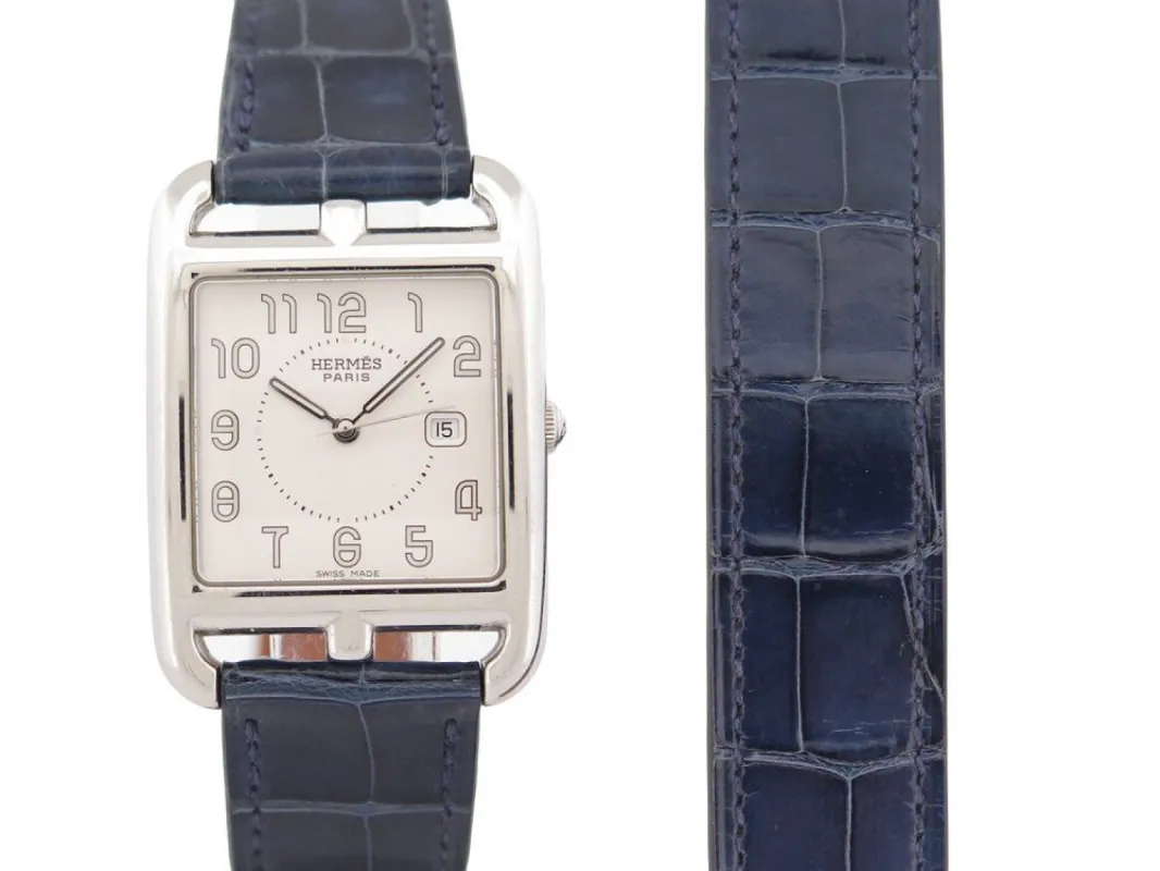 montre HERMES cape cod double tour tgm 40 mm acier quartz sold by 58 Facettes