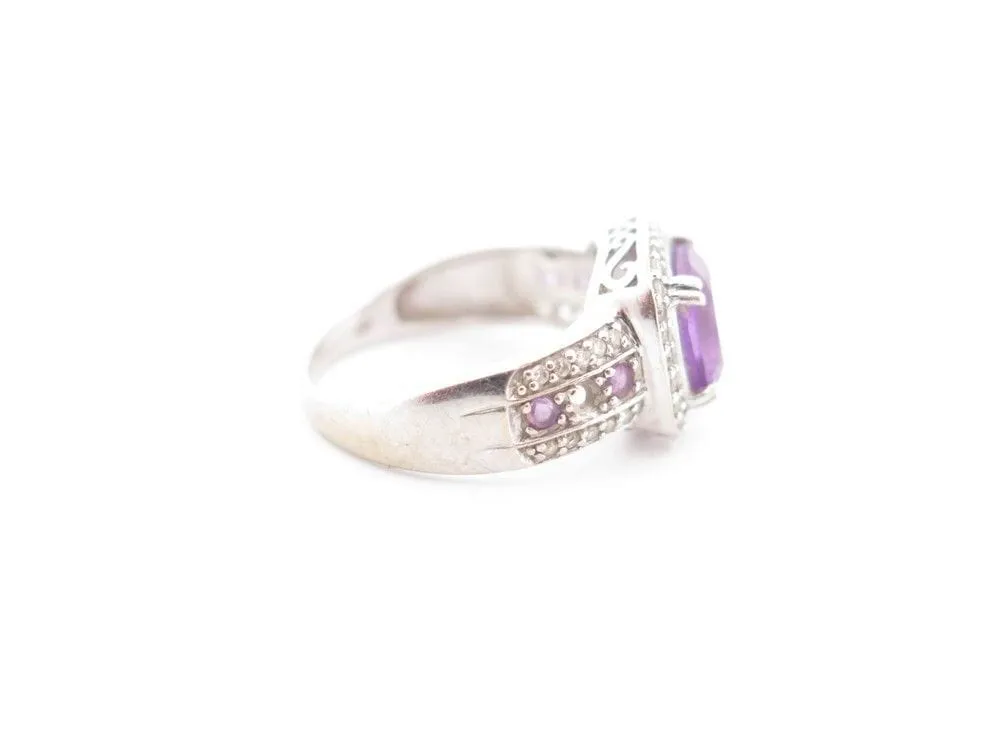 bague MATY or blanc amethyste et diamants sold by 58 Facettes product image thumbnail 4