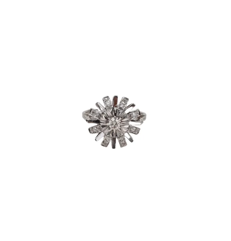 Bague Or gris Diamants made by 58 Facettes