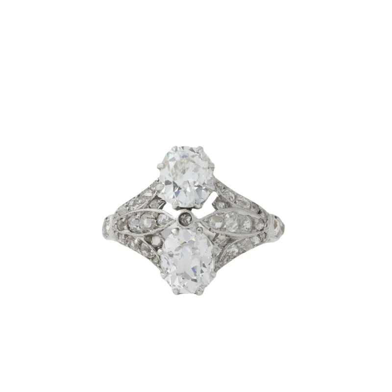 Bague Art Déco Diamants Platine sold by 58 Facettes