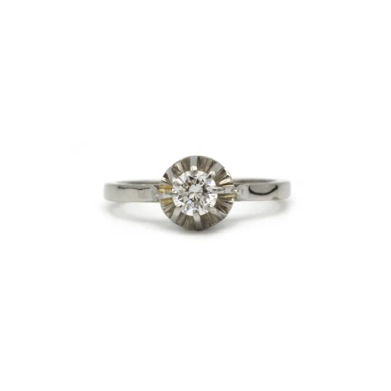 Solitaire - Or, platine et diamant sold by 58 Facettes