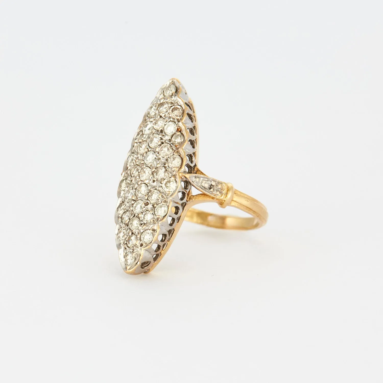 Bague marquise or et diamants sold by 58 Facettes product image thumbnail 3