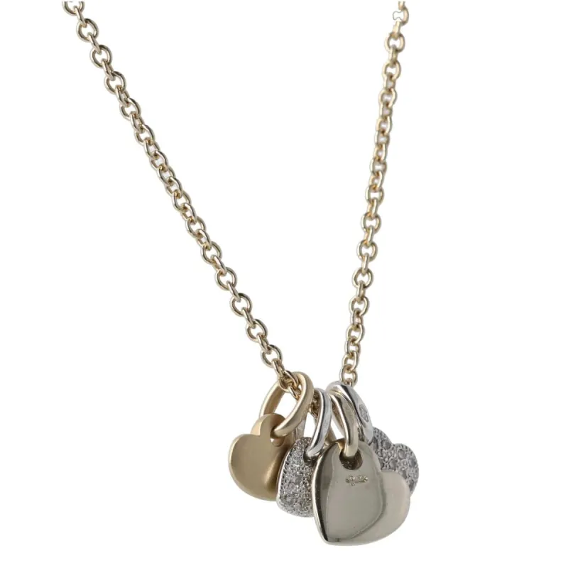 POMELLATO - COLLIER 4 PENDENTIFS COEURS EN OR ET DIAMANTS sold by 58 Facettes