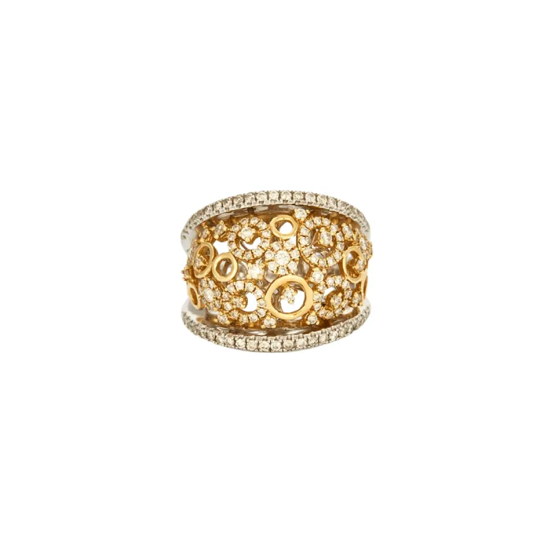 Bague Cocktail en or deux tons sold by 58 Facettes