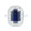 Bague Art Déco - Or, saphir 2 carats et diamants sold by 58 Facettes