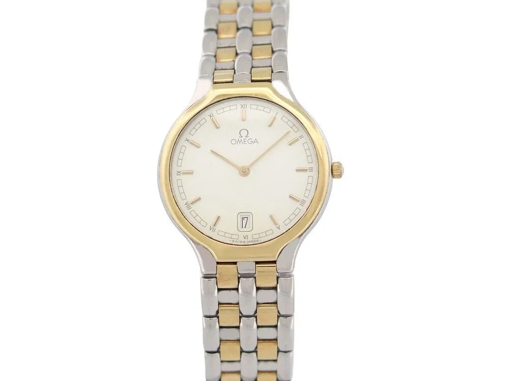 vintage montre OMEGA deville symbol quartz en or et acier sold by 58 Facettes