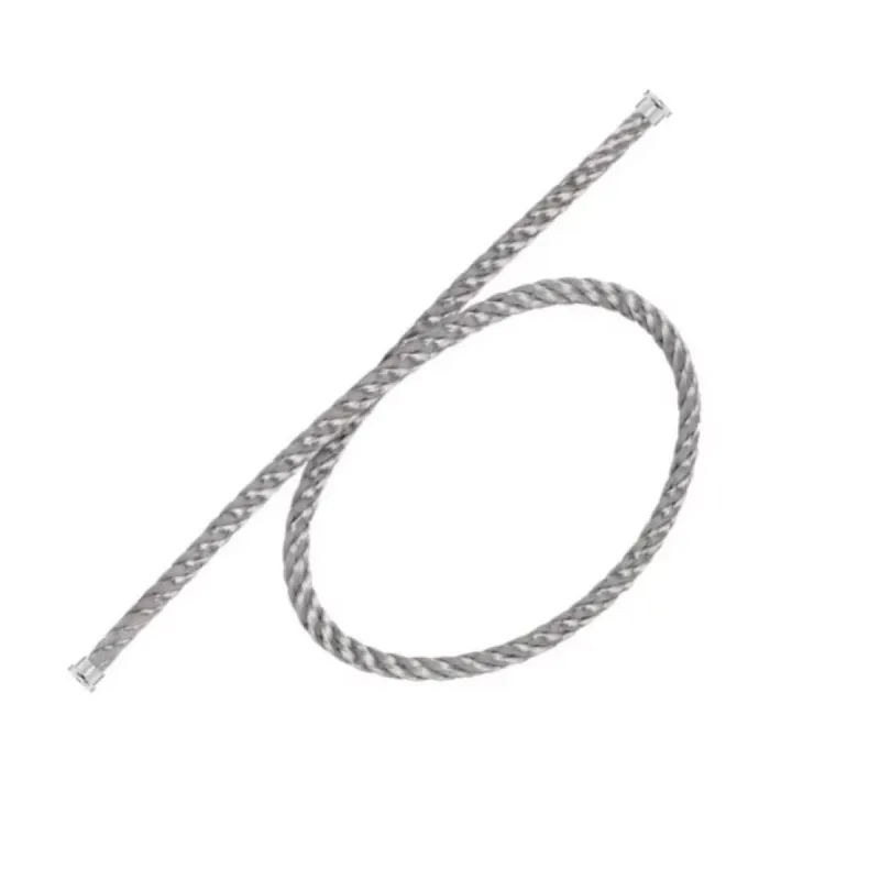 FRED - Bracelet Double tour Force 10 or blanc et corde argentée sold by 58 Facettes