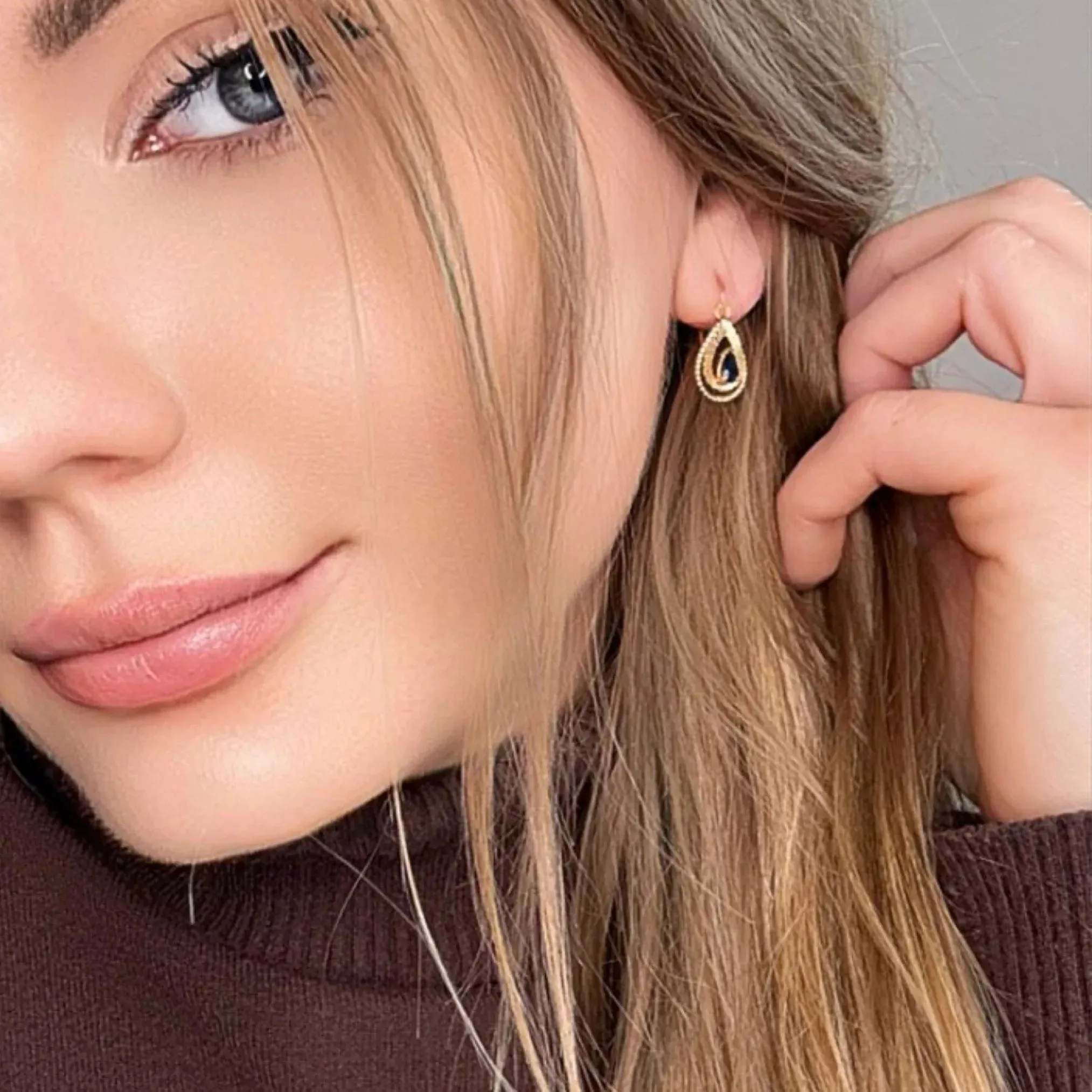 Dormeuses Or Jaune 18k & Topaze sold by 58 Facettes product image thumbnail 2