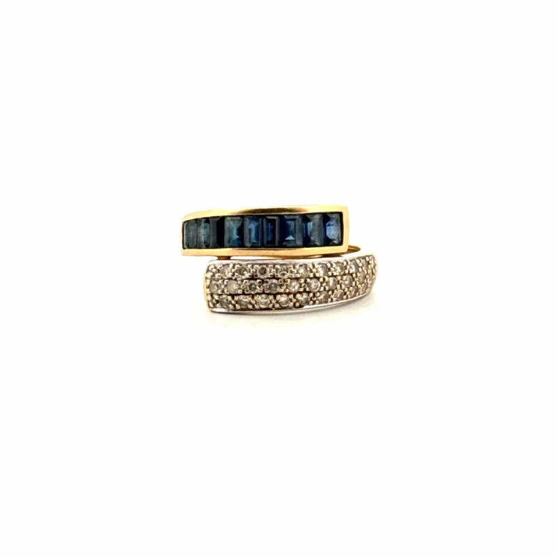 Bague Or Jaune Saphirs & Diamants sold by 58 Facettes