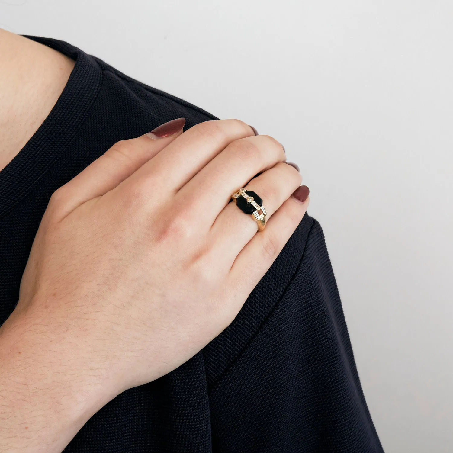 Chevalière Onyx diamant sold by 58 Facettes product image thumbnail 2