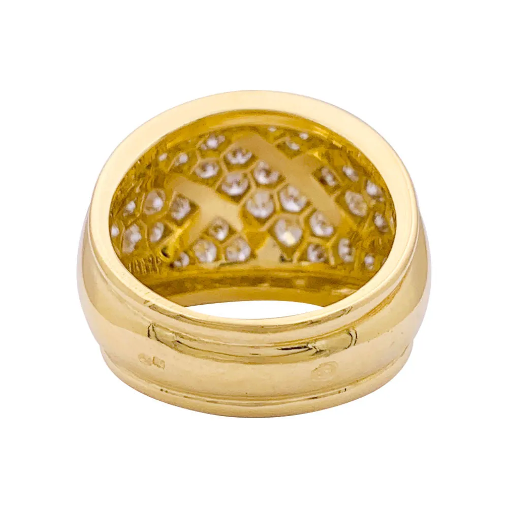 Bague pavage or jaune, diamants. sold by 58 Facettes product image thumbnail 2