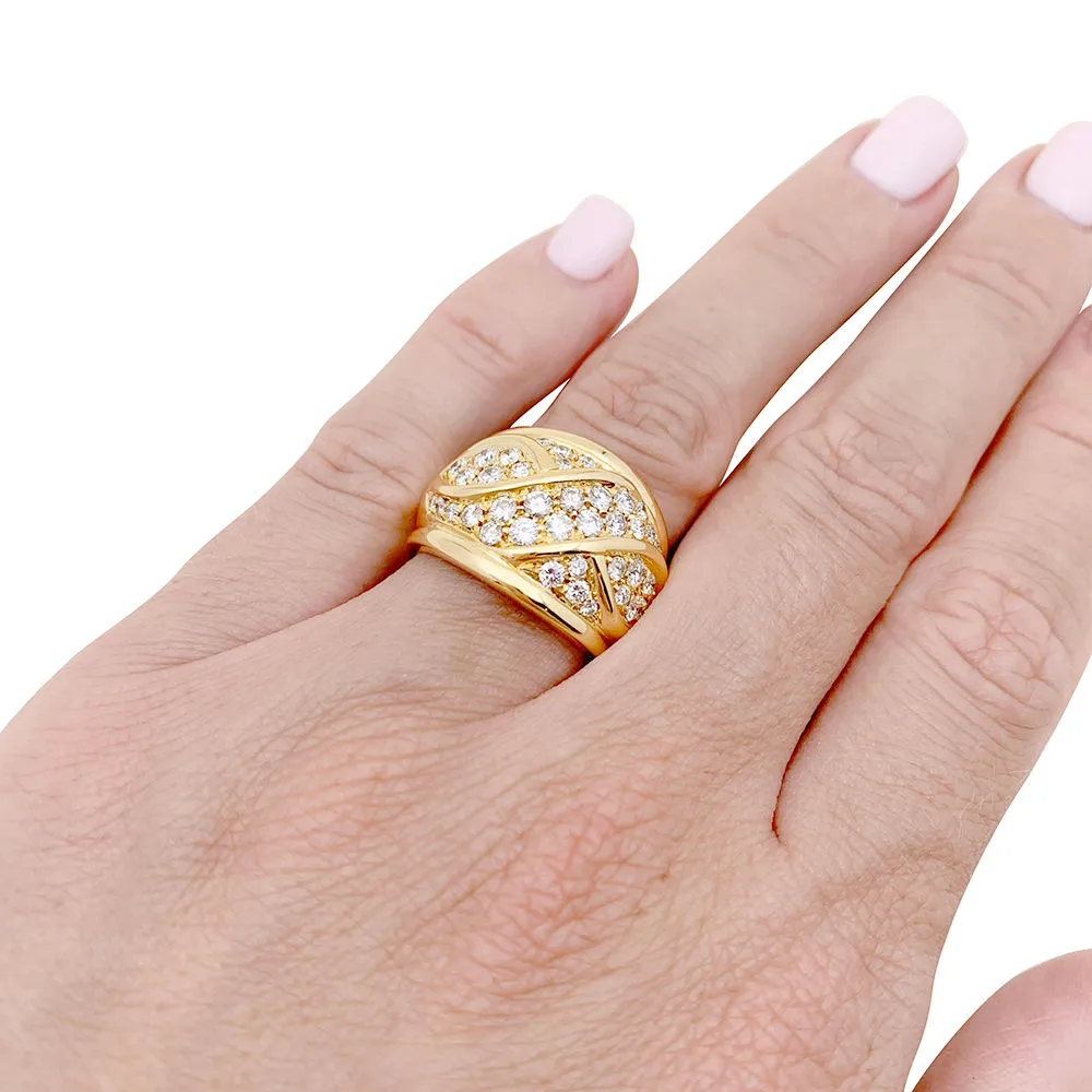 Bague pavage or jaune, diamants. sold by 58 Facettes product image thumbnail 3