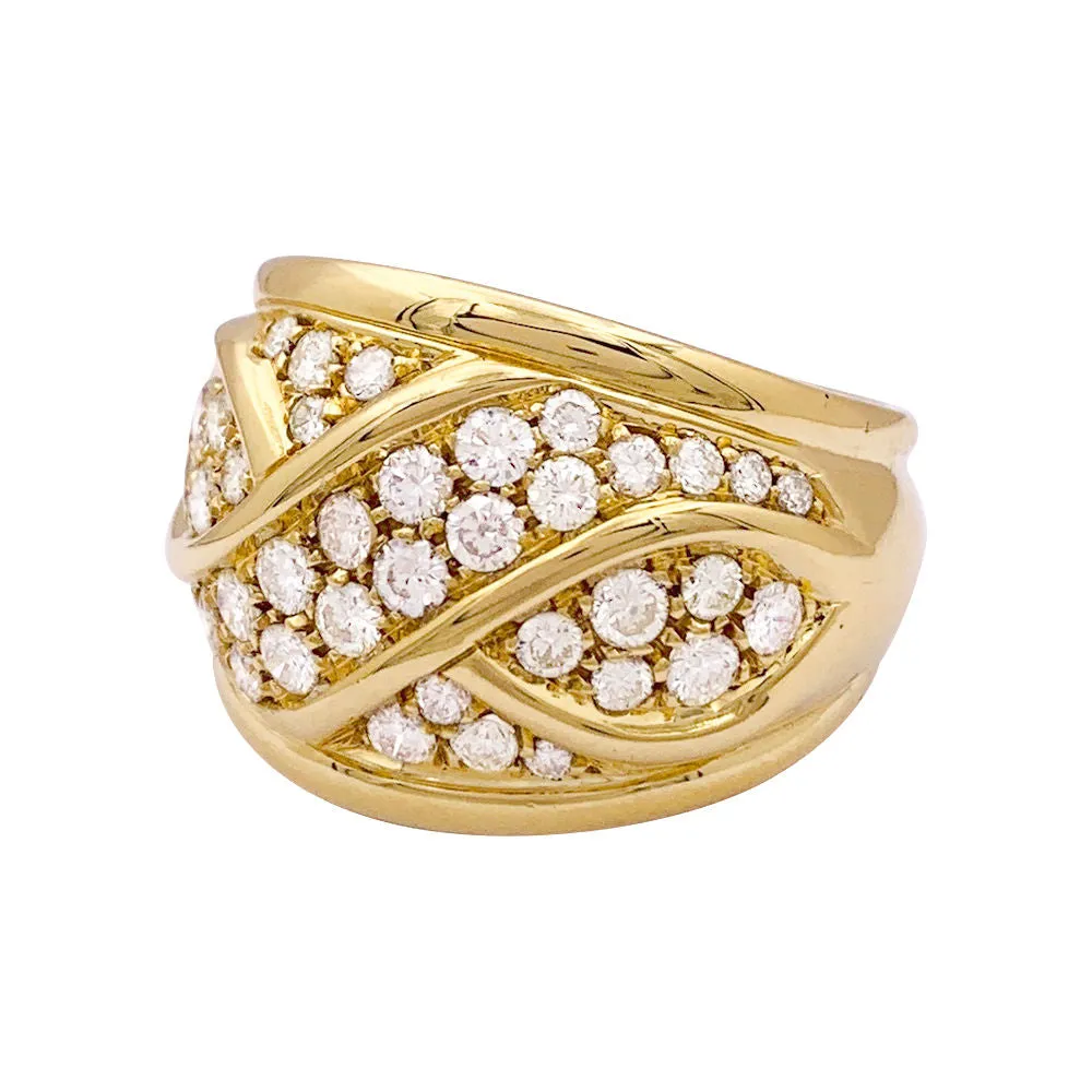 Bague pavage or jaune, diamants. sold by 58 Facettes product image thumbnail 4