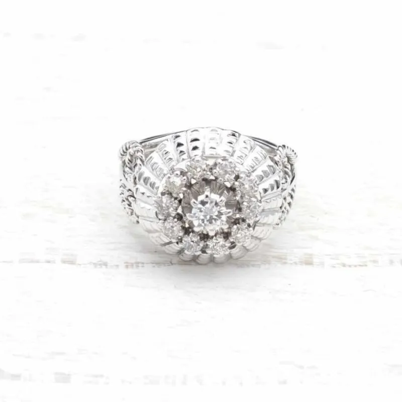Bague Dôme Rétro Or blanc Diamant sold by 58 Facettes