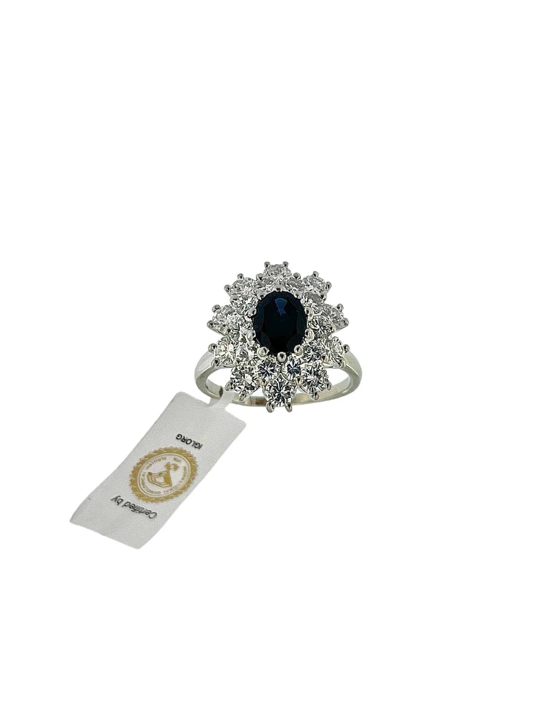 Bague or blanc saphir et diamants sold by 58 Facettes product image thumbnail 3