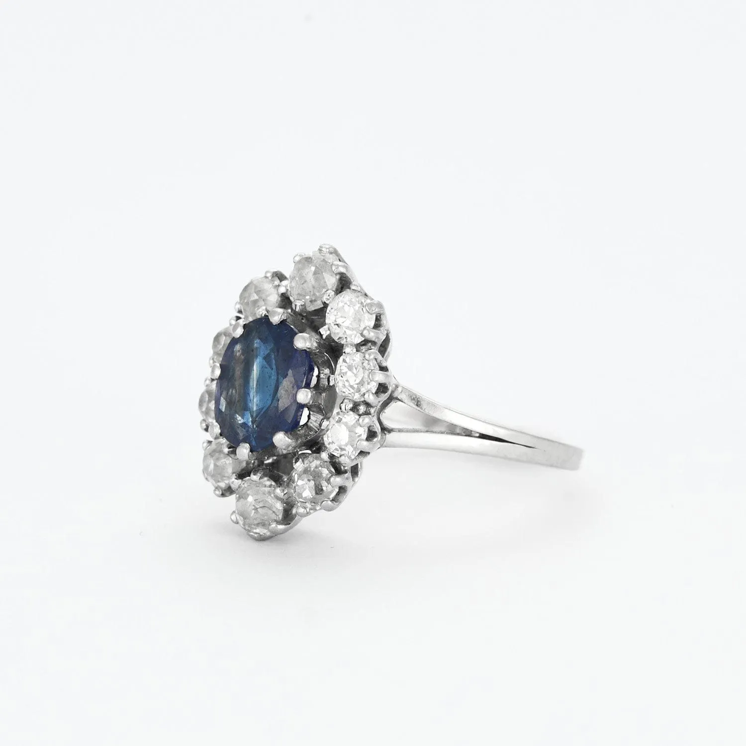 Bague platine, or gris saphir et diamants sold by 58 Facettes product image thumbnail 4