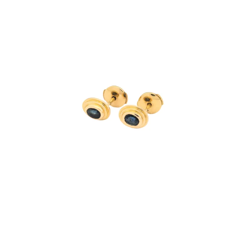 Boucles d'oreilles en or jaune et saphir sold by 58 Facettes